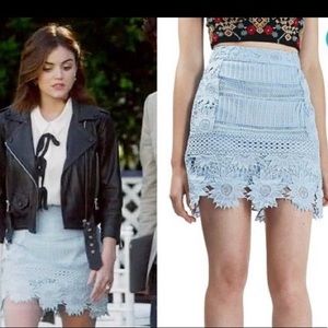 TOPSHOP Periwinkle Lace Skirt